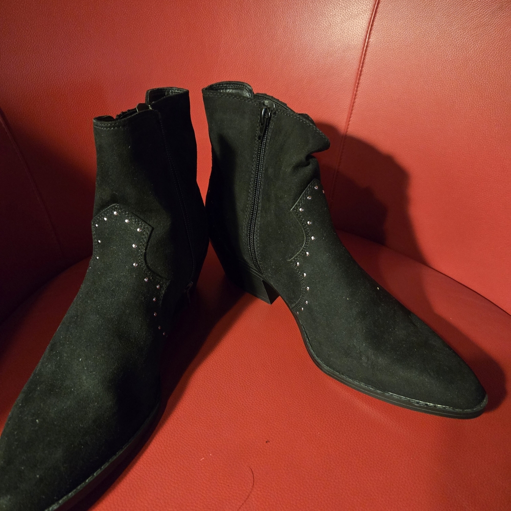 Black Suede Men's Ankle Boots